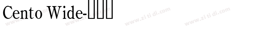 Cento Wide字体转换